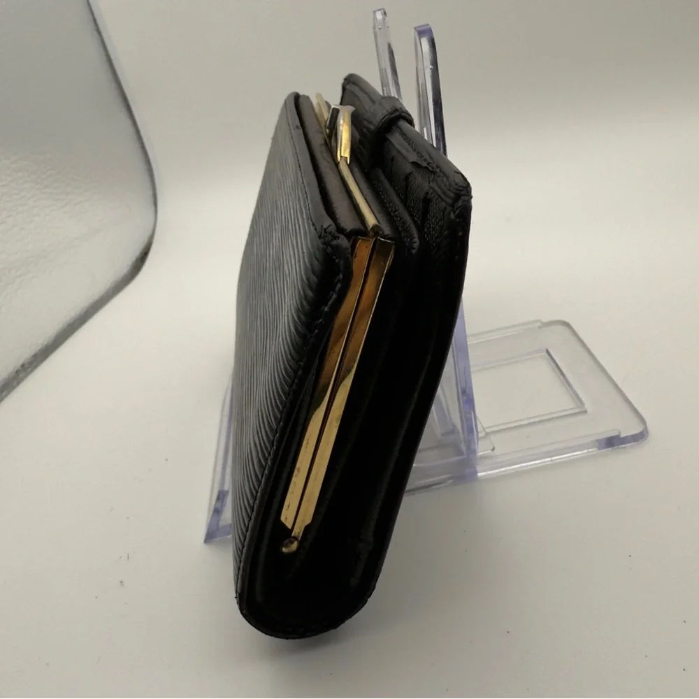 Louis Vuitton Black Epi Leather French Purse Wallet Gold | Women’s | Used |